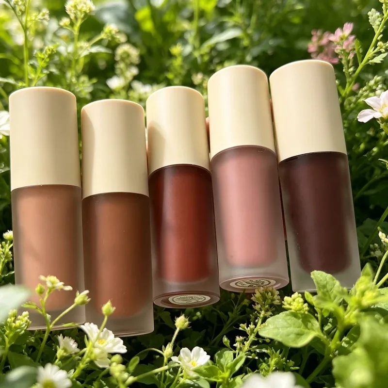 Summer Limited Rho Vanilla Beige LipBalm Set di rossetti trasparenti idratanti Tubo morbido e liscio Specchio per labbra Lucidalabbra Blum per labbra Trucco — image 4