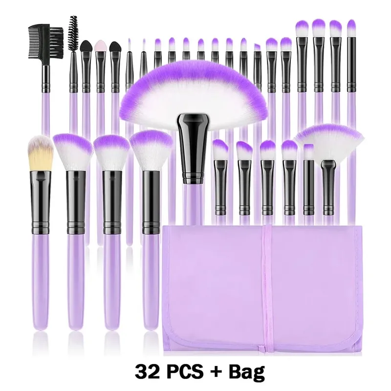 Nyt 10/32 STK Makeup Børster Sæt Soft Fluffy Powder Foundation Contour Blush Concealer Øjenskygge Blending Highlighter Beauty Tool — image 21
