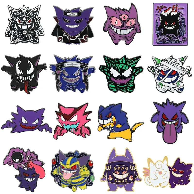 Gengarการ์ตูนเข็มกลัดอะนิเมะEnamel Lapel Pinsสำหรับอุปกรณ์เสริมกระเป๋าเป้สะพายหลังแฟนคอลเลกชันเข็มกลัดเครื่องประดับของขวัญ — image 1