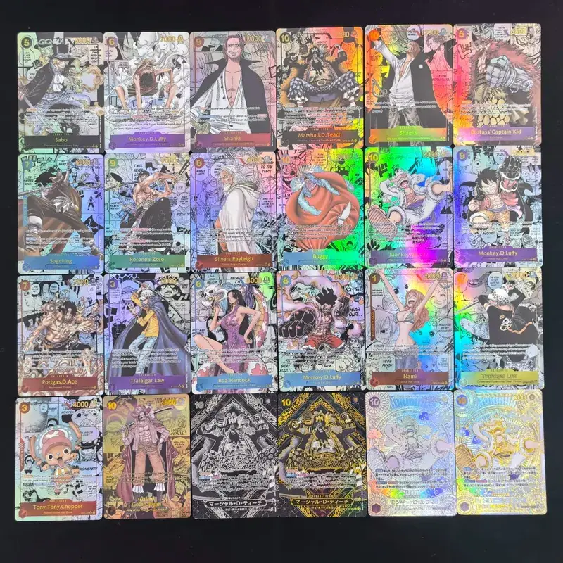 22Pcs/Set OP01-OP11 OPCG ONE PIECE Collection Card Roronoa Zoro Monkey D. Luffy Sabo Nami GOLD.ROGER DIY English Version Gift — image 1