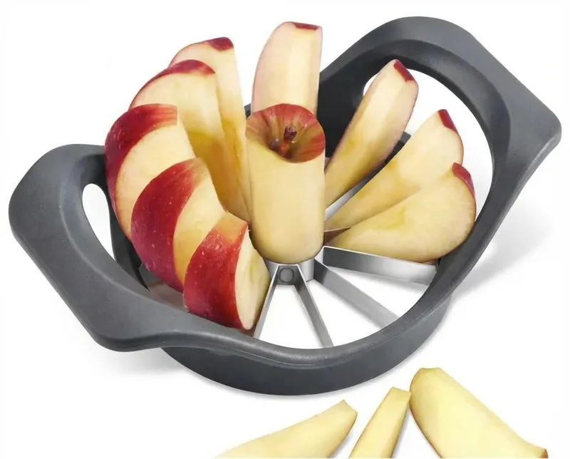 Snadno použitelný kráječ Apple Corer Slicer: 15,5 cm řezák na více okvětních lístků s ostrými čepelemi z nerezové oceli