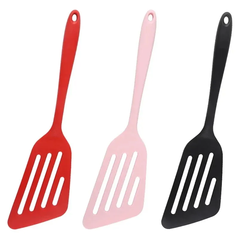 1PCS Küche Nicht-Stick Silikon Spatel Gebratener Fisch und Ei Kochen Auslaufsicher Spatel Hohe Temperatur Silikon geschirr — image 8