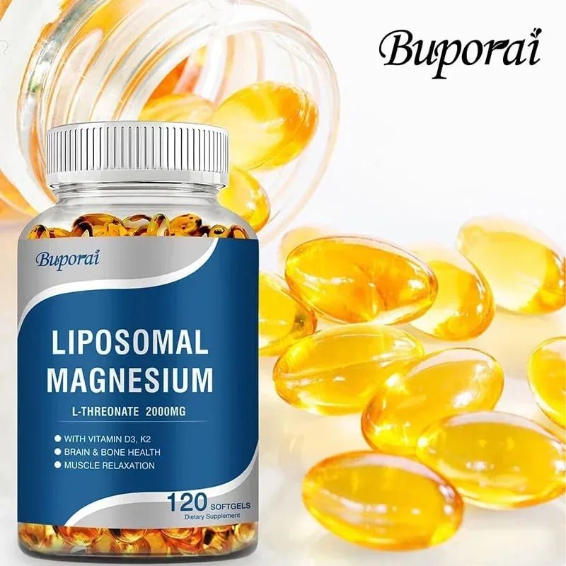 Lipozomal Magnezyum L-Treonat - D3 ve K2 Vitamini İçeren Beyin Kemiği Kalp Kasını Destekler ve Uykuyu Destekler — image 3