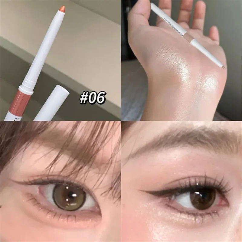 Double-ended Ultra-fine GEL ดินสออายไลเนอร์สีชมพูสีน้ำตาลภายใต้ปากกาเน้นข้อความกันน้ำ Matte Aegyosal โกหก Silkworm Eye Makeup — image 14