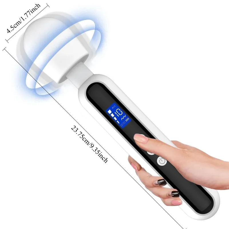 Leistungsstarker Zauberstab AV-Vibrator für Frauen, G-Punkt-Klitoris-Stimulator mit LED-Anzeige, Muskel-Massagegerät, Masturbator, Sexspielzeug für Erwachsene — image 9