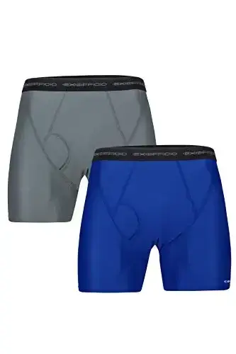 ExOfficio Men's Boxer Brief 2 Pack Men Sports Mesh Boxer Quick Drying Lightweight Breathable Outdoor Men Underwear USA Size