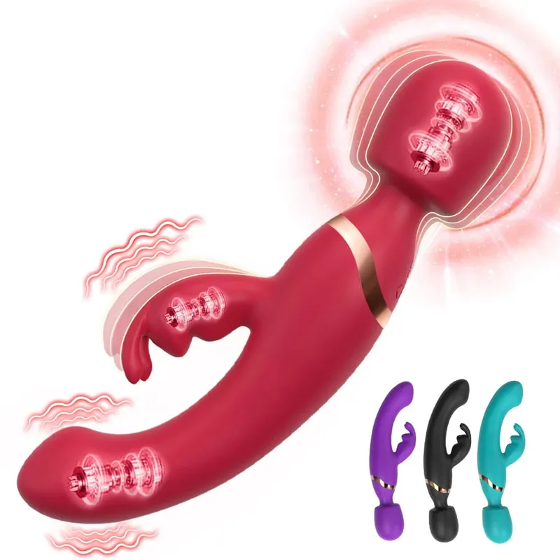 3 IN 1 เครื่องสั่นกระต่าย AV Sex Machine 10 โหมดสั่น Magic Wand Clit Stimulator G Spot ช่องคลอดนวดเพศของเล่นสำหรับคู่ — image 1