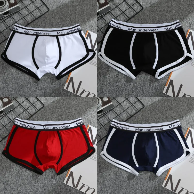 1/4 adet erkek iç çamaşırı boksörler pamuk külot nefes düz Boxershorts erkek orta bel külot Trend erkek şort Homme şort — image 21