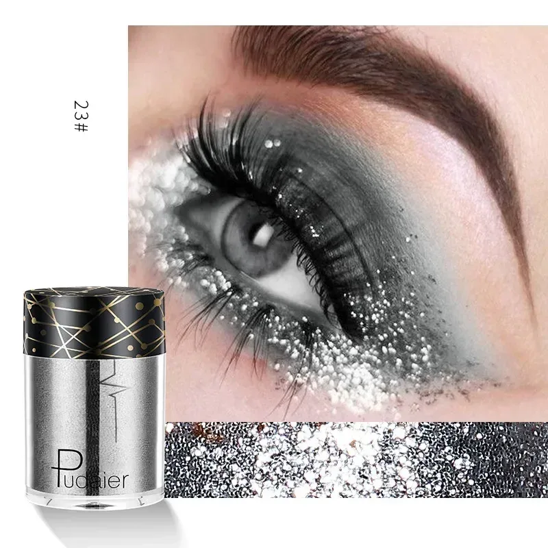 Ny Glitter Øjenskygge Professionel Makeup Monokrom skinnende Øjenskygge Pailletter Universal Party Cosmetic — image 11