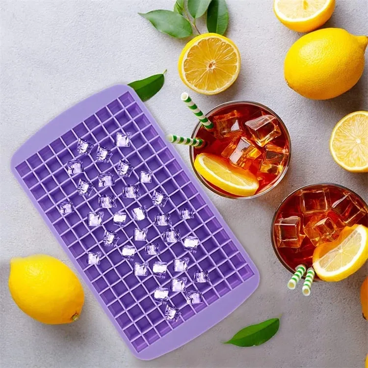 Silikon-Mini-Eiswürfelformen, 160 zerkleinerte Eiswürfelformen, leicht herausnehmbare kleine Eiswürfel zum Kühlen von Whiskey-Cocktails JT42
