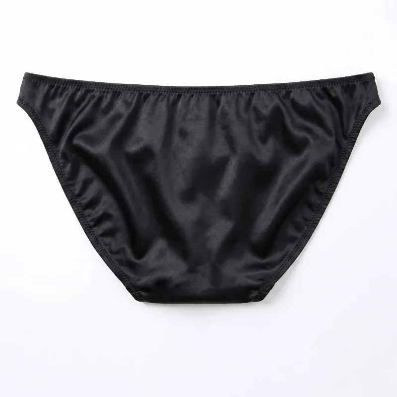 Raso di seta del ghiaccio come la biancheria intima da uomo Solido elasticizzato Slip a forcella alta Mutandine triangolari Custodia rigonfia Mutanda liscia e traspirante — image 7