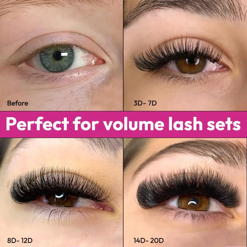 500 แฟนหลวมพัดลมขนตา 4D to 20D Pointy ฐาน Premade ปริมาณแฟนยาว Professional Lashes — image 5
