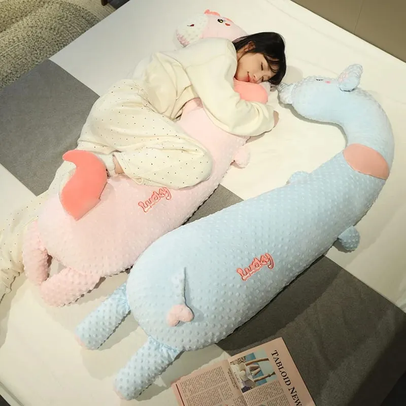 ยาวสัตว์หมอน Soft Dot Plush Sleeping หมอนน่ารักการ์ตูนตุ๊กตา Side Sleeper ขาหมอนเบาะรองนั่ง Home Decor ของขวัญ — image 6