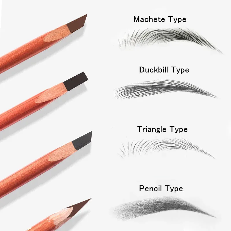 Matowy, twardy długopis do brwi Microblading Brows Definer Enhancers Łatwy w aplikacji ołówek Trwała, naturalna, wodoodporna farba do brwi — image 6
