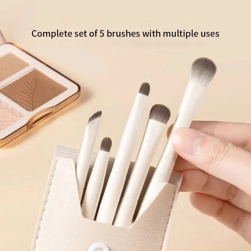 5/8/10 Pièces Pinceaux De Maquillage Pour Les Yeux Naturels Ensemble Détail Fard À Paupières Brosse Pinceau De Maquillage Blanc Ultra Doux Fard À Paupières Eyeliner Outil De Maquillage — image 6