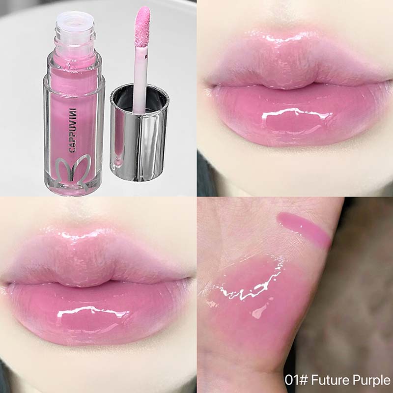 Kilauan Bibir Kilauan Coklat Cermin Berkilauan Tahan Lama Kilauan Bibir Air Lip Gloss Jeli Gebum Kalis Air Make Up Tint Bibir Pelembap — image 8