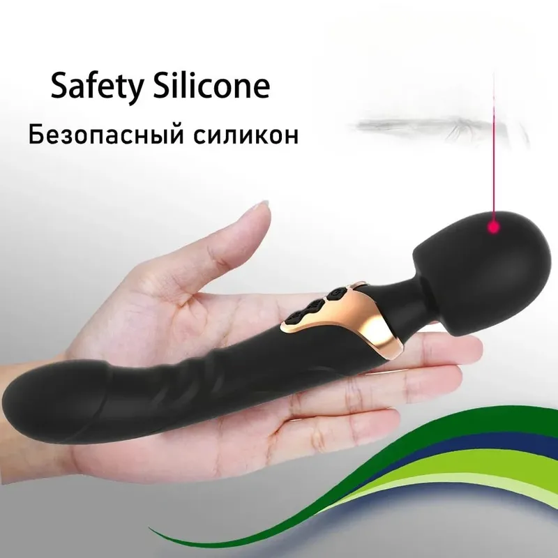 ผู้หญิงที่มีประสิทธิภาพ AV Dildos Vibrator Magic Wand 10 โหมด Clitoris Stimulator G Spot ช่องคลอดหัวนมนวดเพศผู้ใหญ่ของเล่นสำหรับผู้หญิง — image 3