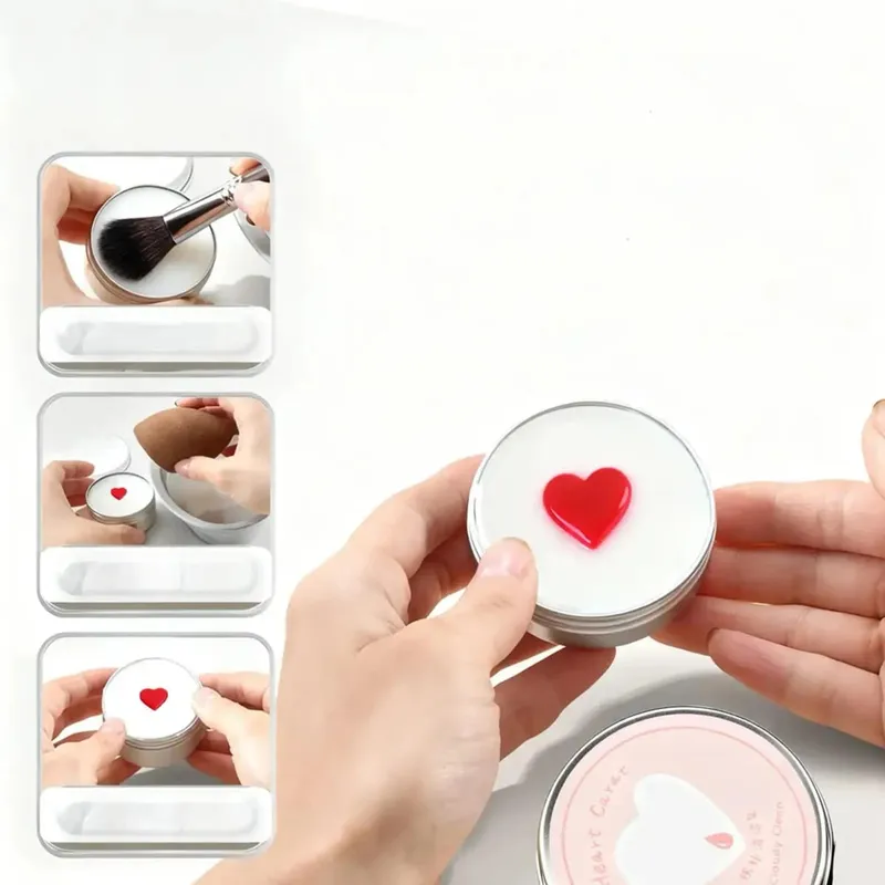 Sapone detergente per pennelli da trucco con tappetino in silicone Pulisce in profondità il trucco impermeabile per spugne sintetiche per pennelli da trucco naturali — image 6