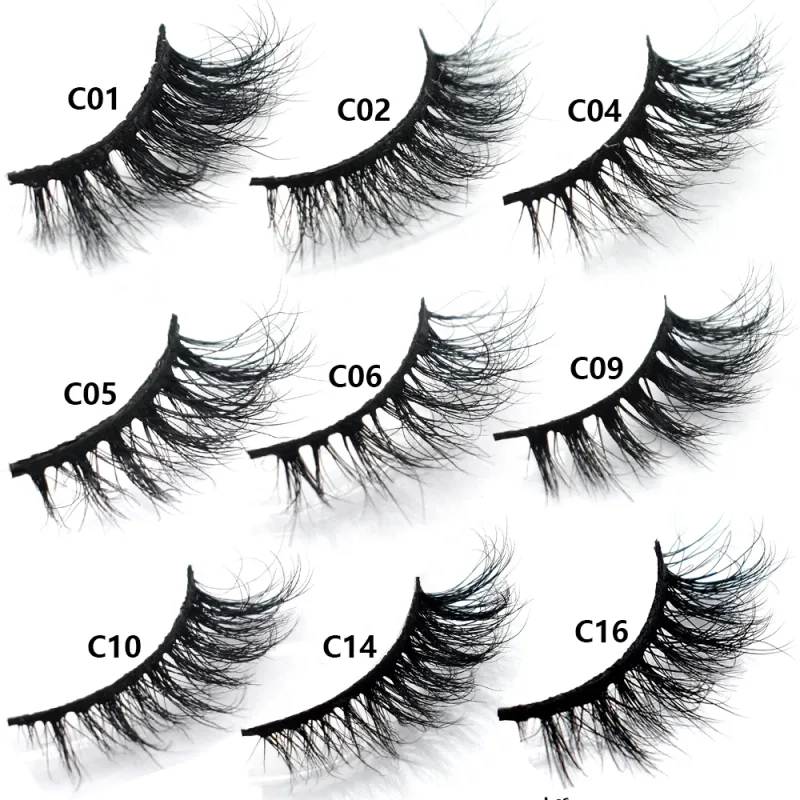Pestañas de medio ojo, pestañas postizas cortas de visón 3D naturales, tira cruzada fina y esponjosa, pestañas postizas suaves, media extensión de pestañas, maquillaje — image 3