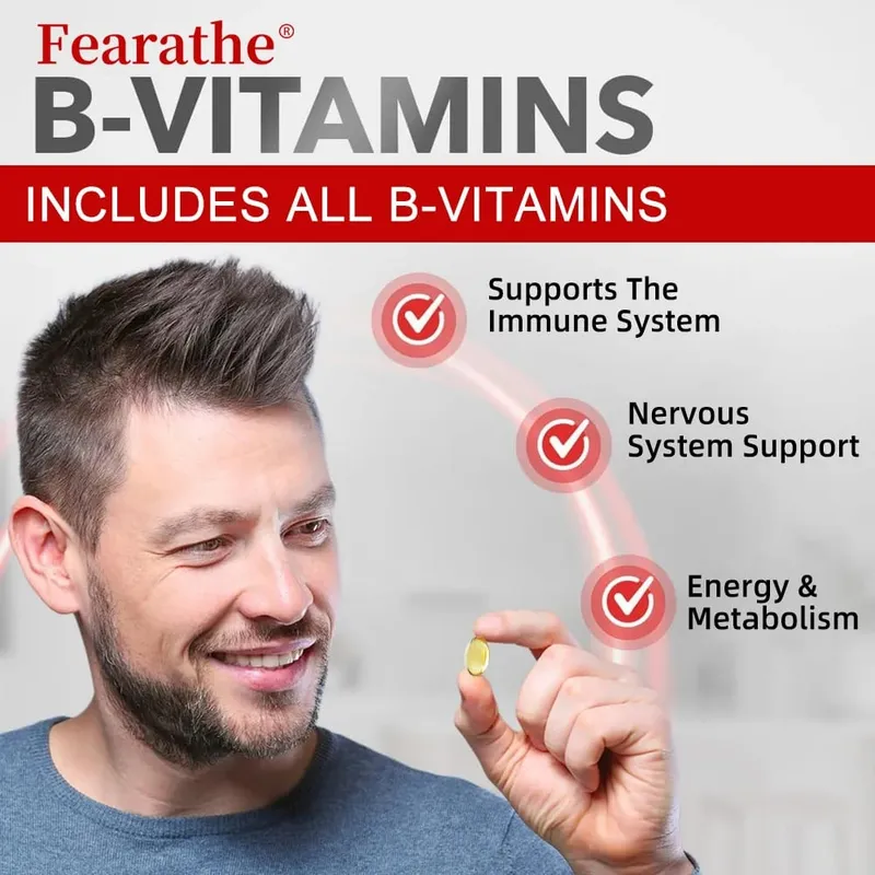 Vitamin B-Complex Vitamin Supplements (B12 B2 B3 B6 Folic Acid &Biotin) Immune & Energy Support Immune Health — image 4
