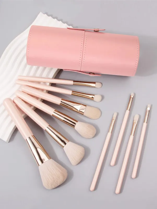 11pcs High-End Professional Makeup Brushes Set with Bucket Blush Powder Eyeshadow Eyebrow Foundation Beauty Makeup Tool Brochas — image 2