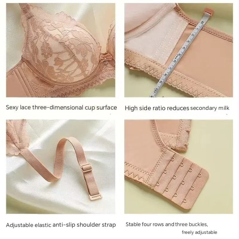 작은 가슴을위한 언더 와이어가없는 두꺼운 8cm 푸시 업 조절 가능한 브래지어 여성용 편안한 수집 보조 란제리 — image 5