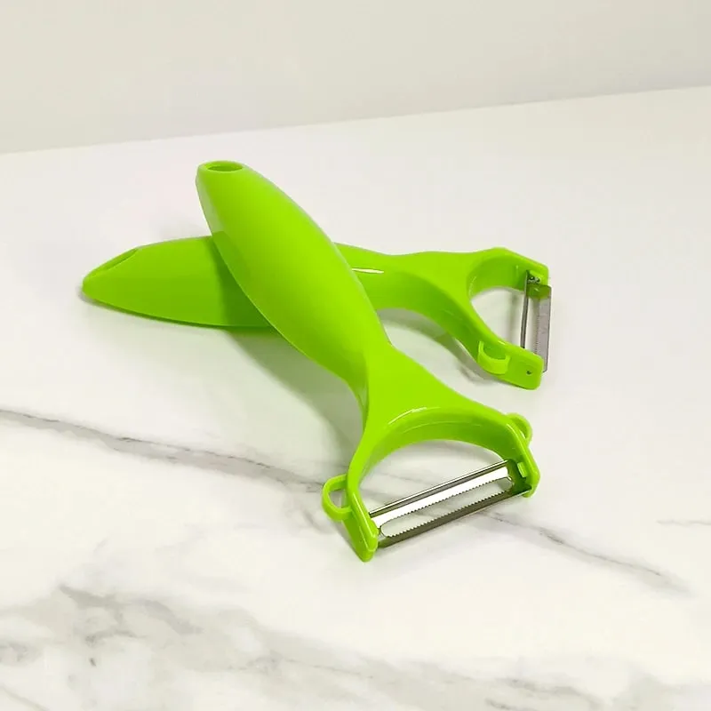 green multi-purpose peeler vegetable peeler radish potato Household fruit peeler peeling knife — image 3