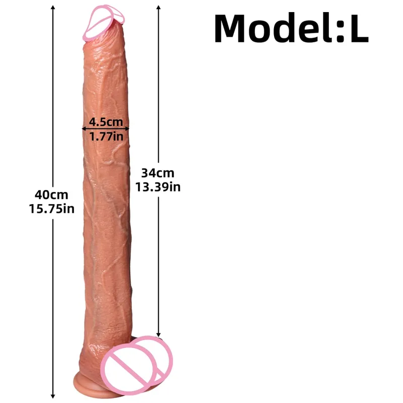 Super ยาวสมจริง Dildos Butt Plug ซิลิโคนอวัยวะเพศชายผู้ใหญ่อุปกรณ์ดูดคัพเพศของเล่นสำหรับชายหญิงช่องคลอด Anal นวด — image 14
