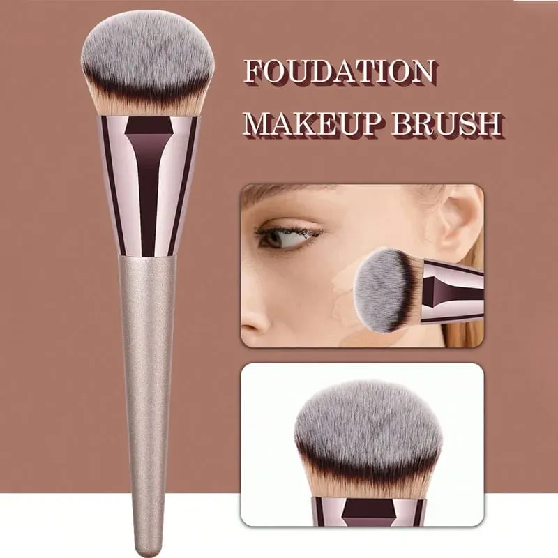 1 Buah Kuas Foundation Profesional untuk Wanita Kosmetik Foundation Powder Blush Kabuki Blending Make Up Brush Alat Kecantikan — image 1