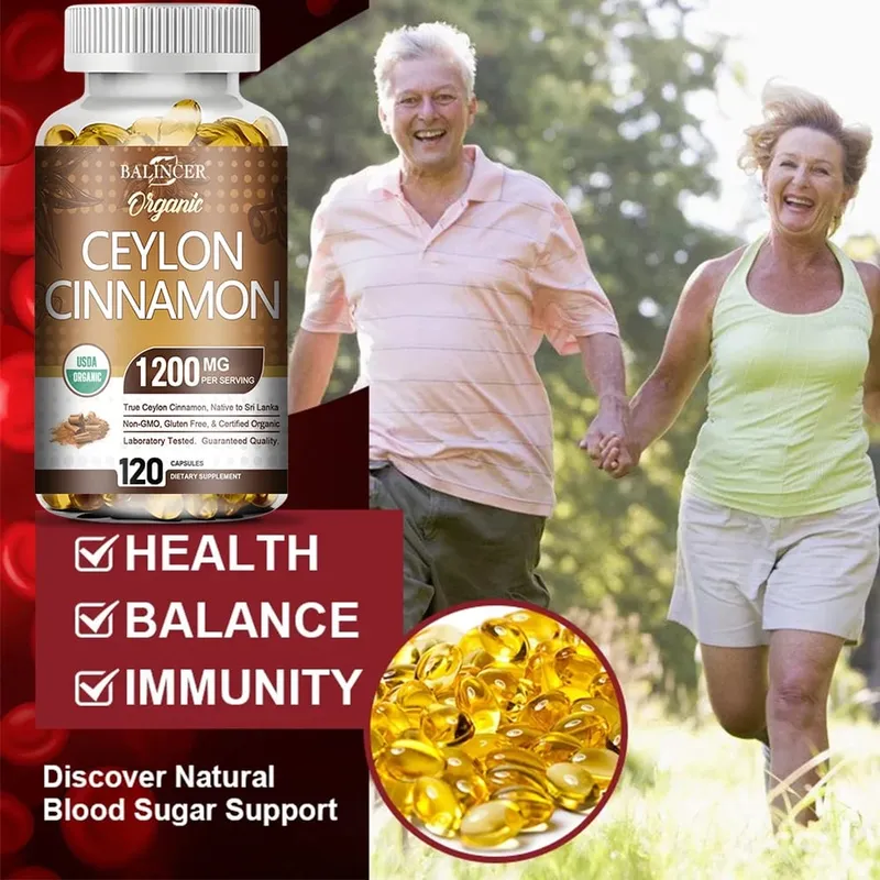 Organic Ceylon Cinnamon Supplement - Antioxidant Immune System Cardiovascular and Gastrointestinal Health Non-GMO Gluten-Free — image 3