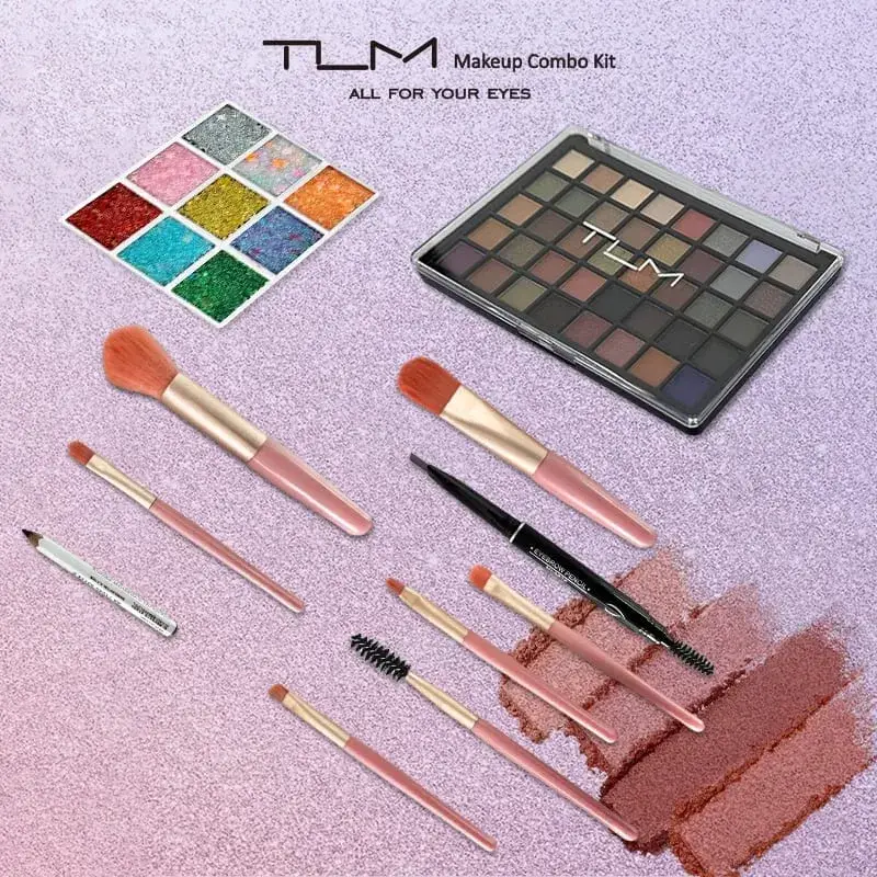 TLM Kit de maquillage Combo Kit de maquillage pour les yeux ensemble de maquillage Portable Mini Kit de maquillage crayon à sourcils Eey Shadow Palette cadeau parfait — image 3