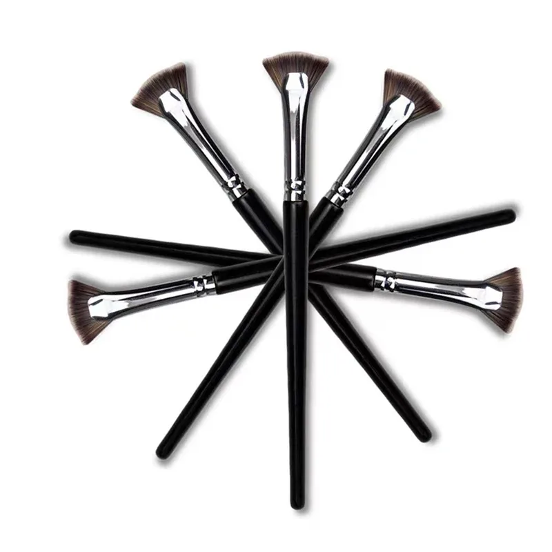 Z. 1PC brosse à cils en forme d'éventail doux sans perte pinceaux de maquillage de cils professionnels Mascara surligneur outil de tache de poudre — image 3
