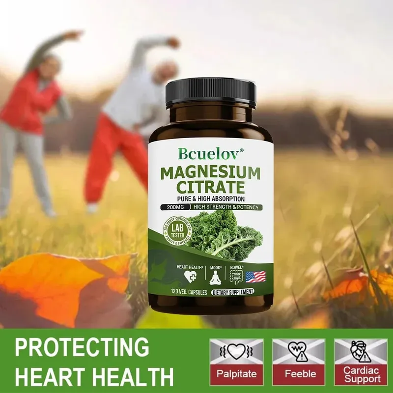 Magnesium Citrate Supplement - Highly Absorbed Relieves Constipation Relaxes Nerves Supports Heart Health Muscles and Bones — image 3