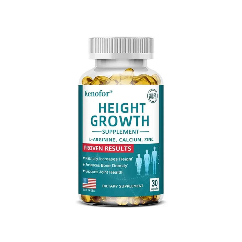 Natural Height Growth Calcium Vitamin D Supplement Vegetarian Capsules Increase Bone Strength Height Promoter Capsules Adults