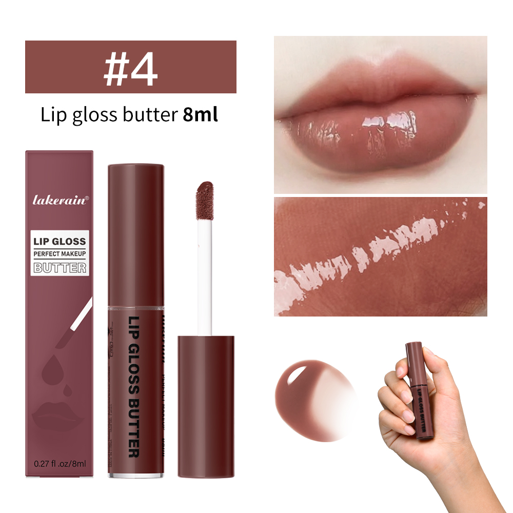 8ml Butter Non-stick Cup Gloss Lip Gloss Moisturizing Mirror Lip Gloss Holdbar farve Lip glaze Dye Lip Liquid Makeup For Damer — image 9