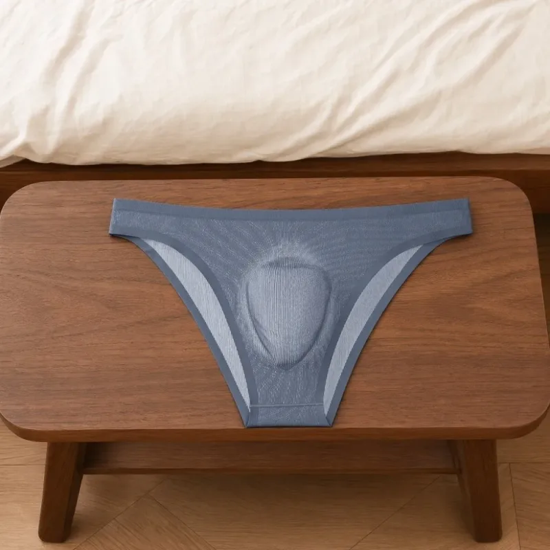 Bequeme Herren-Triangel-Höschen aus Eisseide, atmungsaktiv, große Größe, dünne Slips für Herren, Dessous, Unterhose, Unterwäsche für Herren — image 6