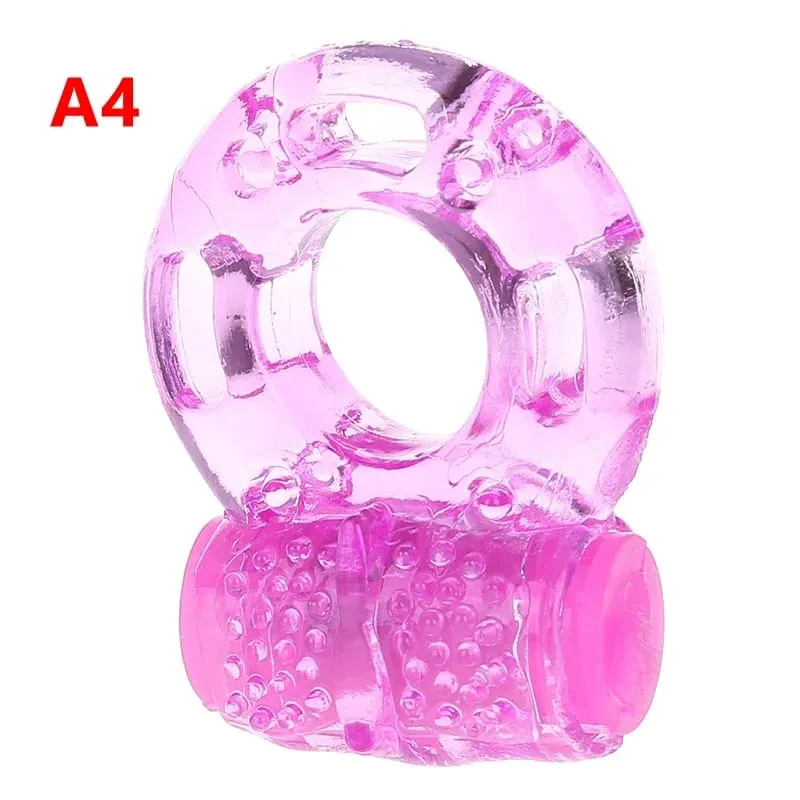 Double Vibrating Cock Ring Vibrator Male Time Delay Dual Ring Penis Sex Toys For Men Prolonging Climax Erotic Adult Sex Products — image 8