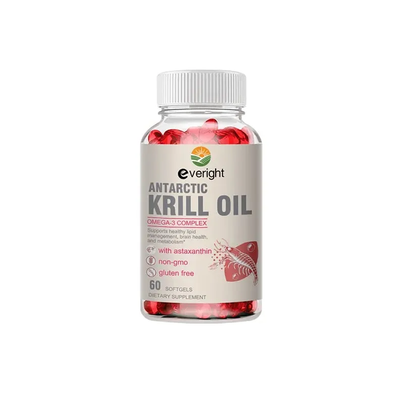 Krill Oil – Phospholipid Omega-3 Complex with Astaxanthin – Supports Lipid Management Metabolism Brain & Heart Health EPA/DHA