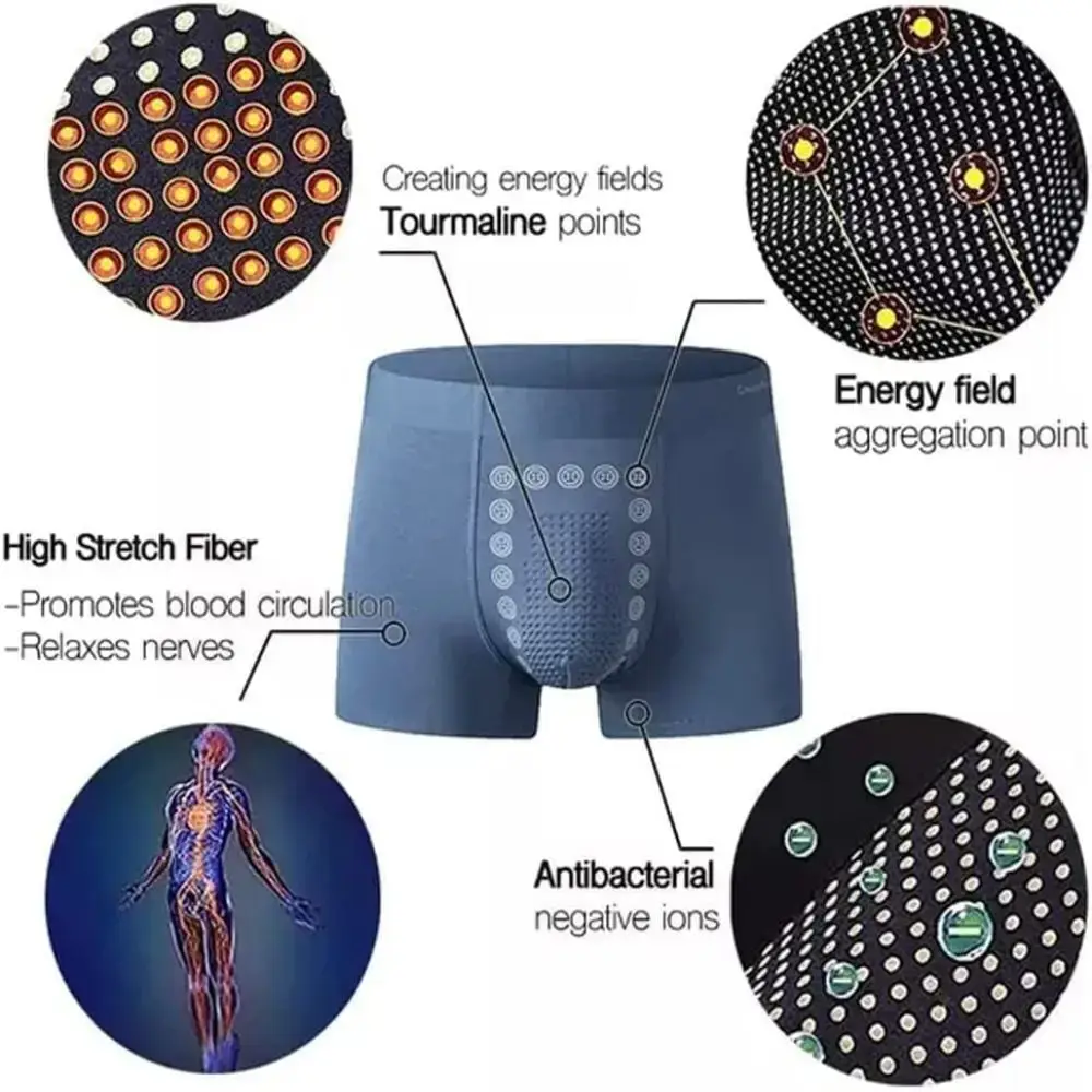 Energy Field Therapy Men's Underwear Elastic Polyester Fibre Long Lasting Slim Briefs Breathable Magnetic Therapy Men Underwear — image 13