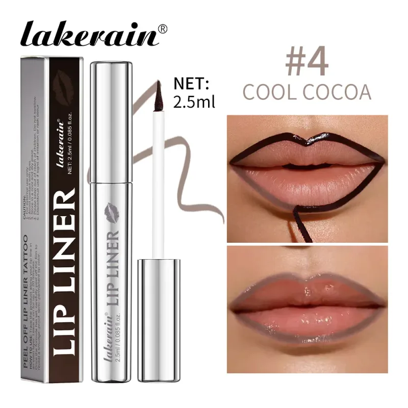 Lakerain Peel Off Lip Liner, wasserfest, wischfest, langanhaltende Farbe, lichtecht, hydratisiert, nährt das Lippenkontur-Make-up — image 11