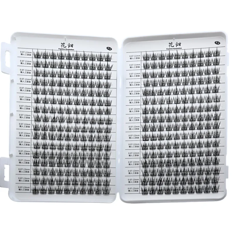 D Curl Cluster Eyelashes Mixed Length Individual False Lashes Natural Wispy Reusable DIY Lash Extensions For Home Eye Makeup