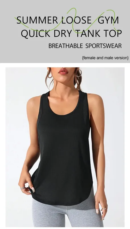 Baju Atasan Tanpa Lengan Pepejal Musim Panas Wanita Vest Sukan Kering Cepat Longgar Bernafas Lembut Gim Luaran Pakaian Luaran Baju Tangki Wanita Asas — image 10