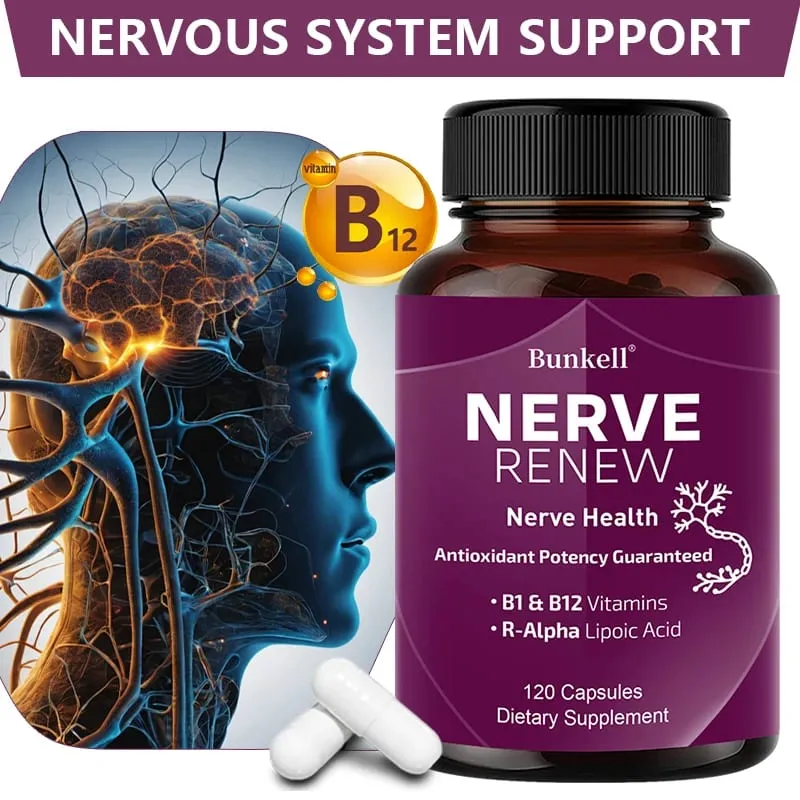 Nerve Support Supplements - Supports Healthy Nerve Function Blood Flow Circulation Antioxidant 120 Capsules — image 1