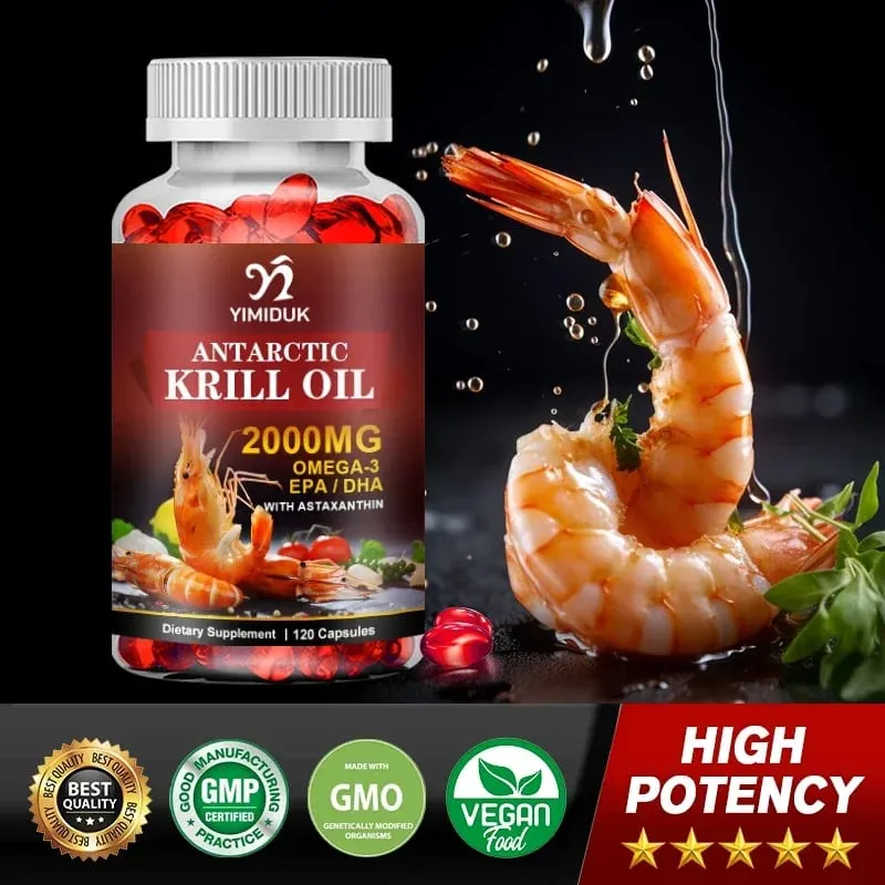 Pure Krill Oil 2000mg Supplement for Healthy Lipid Management Cardiovascular Protection Skin & Brain & Heart Health Non-GMO — image 6