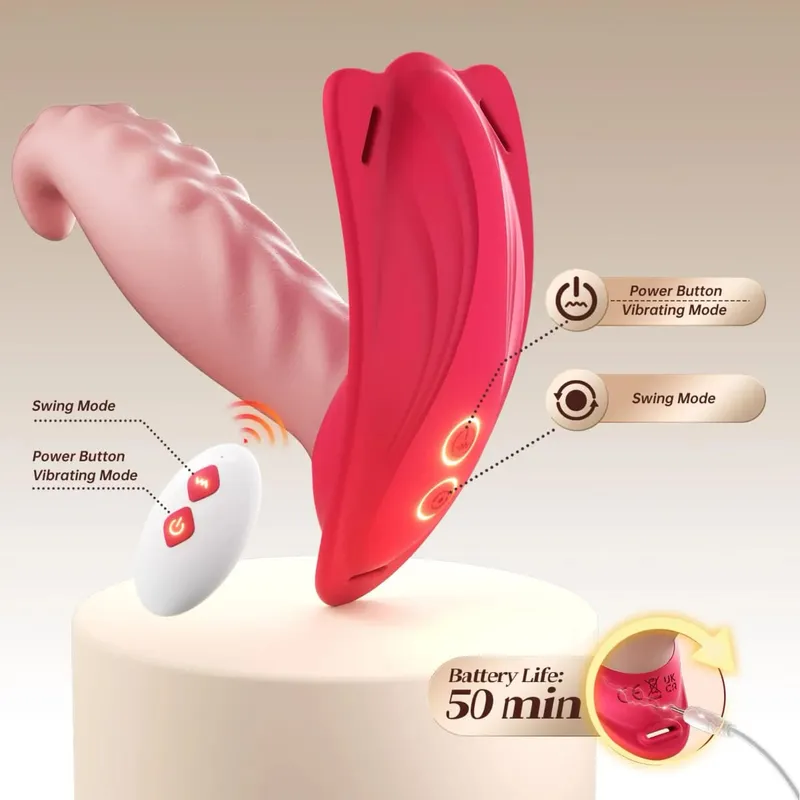 착용 가능한 진동기 원격 제어 진동이있는 미니 Clit 팬티 나비 진동기 Discreet Rose 섹스 토이 여성 커플 즐거움 — image 6