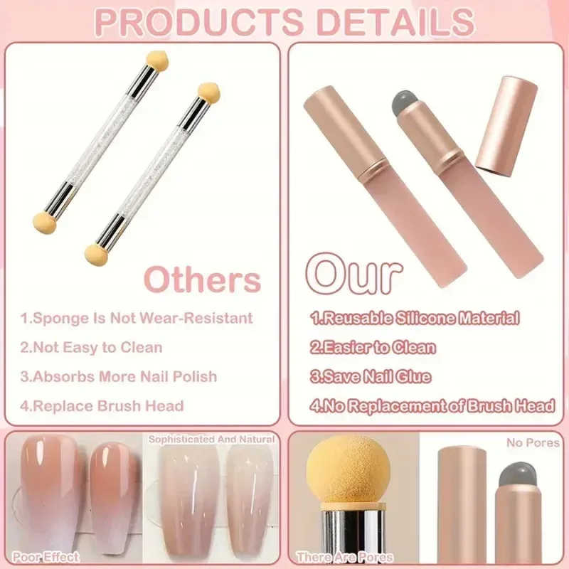 Pincel de labios de silicona, pinceles para difuminar de cabeza redonda pequeña, pincel de labios cubierto a prueba de polvo, herramientas de maquillaje corrector de lápiz labial multifuncional — image 4