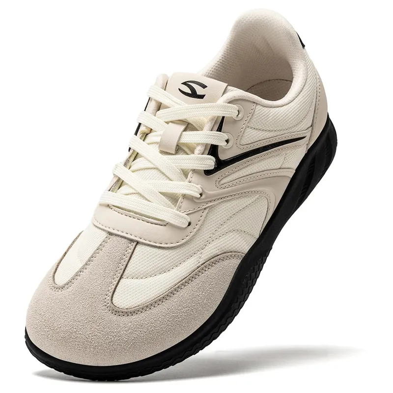 Barfuß-Schuhe mit breiter Breite, Unisex, Kunstleder, minimalistische Sneakers, Schnür-Retro-Wanderschuhe für Damen und Herren — image 1