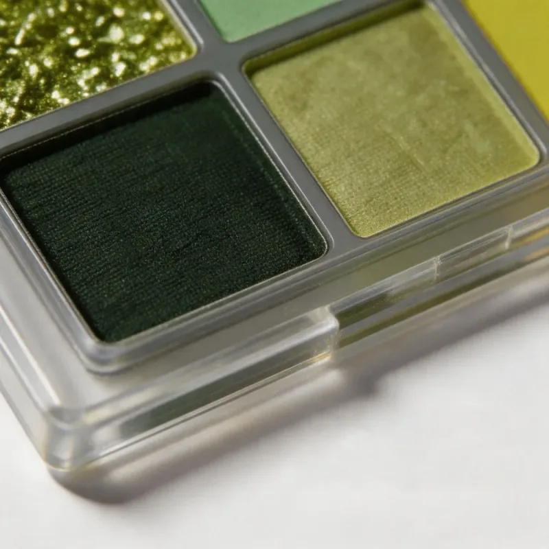 9 barev Mint Green Paleta očních stínů Matte Shimmer Forest Shadow Velvet Soft Míchatelný přirozený denní make-up očí — image 6