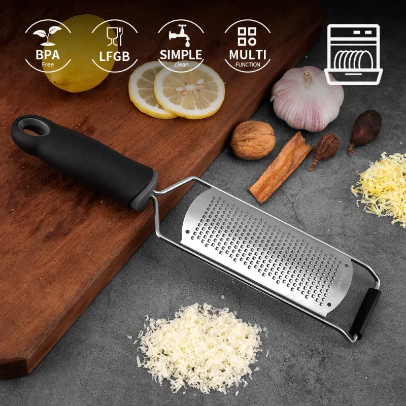 304 Stainless Steel Cheese Grater Multi-Purpose Kitchen Shredder for Hard Cheese Vegetables Chocolate Ginger & Zest-Rust-Proof
