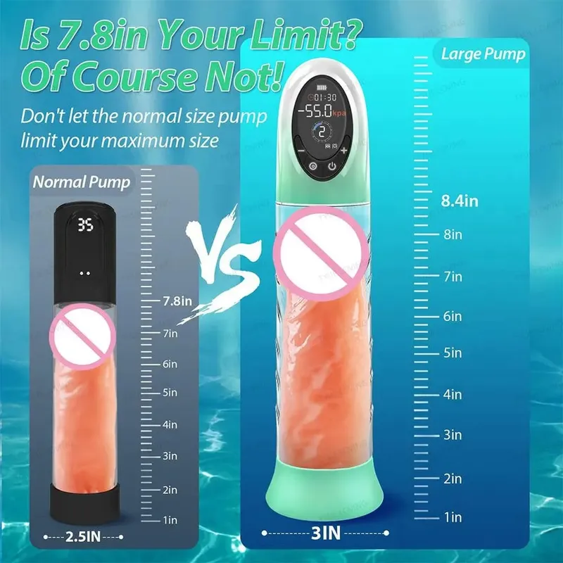 Men Automatic Vacuum Penis Pump expander Male genital expansion Masturbator- Powerful Electric Cock Pump Penis Exerciser Sex toy